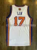 Zszyty niestandardowy Nowy Jeremy Lin #17 Jersey Linsanity Men Kobiet Młodzieżowe koszulki koszykówki XS-6xl