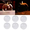 6x Romantic Crystal Glass Ball Candle Holder Candlestick Wedding Party Decor 8cm