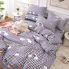 Оранжевый постельное белье набор напечатанные кровать льняные листовые клетчатые чехол для одеяла 240x220 односпальные двойные королевы королевские одеяла наборы постельное белье 210309