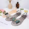 Yeni 2021 moda yaz kadını bowllatform sandaletler düz şeffaf pvc basit terlik sıradan kadın ayakkabı platformu platform sandaletler