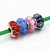 Ręcznie robione Lampwork Classic Glass Luźne Koraliki Big Hole Charms Murano Posrebrzane 925 Rdzenie gwintowe w i być ostemplowane Błęśniak dla DIY Bransoletki Naszyjniki Biżuteria