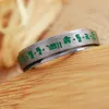 Klusterringar rostfritt stål roterbara buddhistiska mantra ring för män kvinnor bön religiös tro hängiven troende smycken