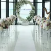 Hochzeits-Metallbogen-Tisch steht als Mittelpunkt für Hochzeitsdekoration, Blumenarrangement, schwarzer Blumenständer, Tisch-Mittelstücke senyu942