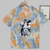 Unisex Anime Angels of Death Anime Fashion Short Sleeve Round Neck Tie Dye T-shirt Y0809