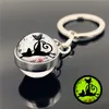 Cat Glass Ball Key Ring Glow in the Dark Keychain Pendants Holder Bag Hangs Fashion Jewelry Gift Will and Sandy