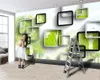 Wallpaper Paper Black and White Square Frame Flower Landscape 3d Paper Wall Custom 3D Photo Wallpaper Home Decor
