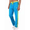Erkek Örgü Spor Yoga Pantolon Cepler Ile Açık Alt Egzersiz Sweatpants Koşu Eğitim Eşofman Atletik Rahat Giyim 211112