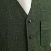 2021 Modest Dark Green Wedding Groom Vests Wool HerringBone Tweed Vests Groomsmen Vest Mens Suit Vest Prom Blazers Waistcoat Plus 5295743