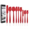 9 peças conjuntos de assadeira de silicone spatulas raspador cortador de pá de máscara escova cozinha utensílios de cozinha espátula y200612