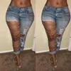 TELOTUNY femme jean 2021 automne maigre Denim jean pour femmes taille haute déchiré trous femme crayon jean taille haute pantalon Q0801
