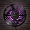 Hockey sur glace disque vinyle horloge murale Vintage Album sport décor à la maison silencieux non tic-tac montre murale joueur de Hockey professionnel cadeau H1230