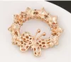 Pins, broscher Kymyad Crystal Rhinestone Golden Shining Butterfly Brosch Pins Smycken Kvinnor för Scarf Women's Fashion