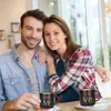 Mr Mrs Coffee Mugs Cups Gift-Set for Engagement Wedding Bridal Shower Bride and Groom To Be Newlyweds Couples Black Ceramic