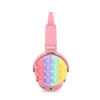 Yeni Sevimli Gökkuşağı Dekompresyon Kabarcık Kulaklık CT-950 Bluetooth Kulaklıklar Stereo Kulaklık Çocuklar için Ultra-Uzun Bekleme