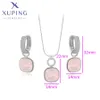 Xuping smycken Populära nya designkristaller Smycken med halsband och örhängen för kvinnor Tjejgåva H1022