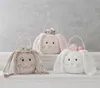 Festa Pasqua Coniglio Cesto Orecchie lunghe Peluche Uova di Pasqua Secchio Coniglietto Sorriso Faccia Caramelle Borsa regalo Festival Borsa da festa per bambini SN4371