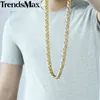 Collana da uomo Hip Hop Oro Miami Iced Out Curb Collana a catena cubana per donna Gioielli maschili Dropshipping Commercio all'ingrosso 14mm KGN455 X0509