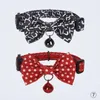 Cat Collars & Leads 2pcs/set Collar With Bell Bowtie Breakaway Safety Necklace For Cats Kitten Charm Adjustable Accessories