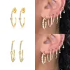 Stud lyxiga koppar c form örhängen vintage punk zirkon örhänge gotiska juveler piercing piDientes för jubileumsfest gåvor