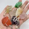 Onregelmatige Natuurlijke Crystal Steen Verzilverd Handgemaakte Hanger Kettingen Originele Stijlen Yoga Energie Genezing Sieraden voor Dames Meisje