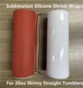 Sublimation Silicone Shrink Wraps Recyclable Heat Transfer Shrink Wrap For 20oz Straight Tumblers Printing Effect Great High Quality A12