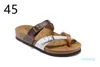 Kapcie letnie plażowe korek sandały swobodne podwójne blachy sandalii kobiety mężczyźni poślizgnij się na klapkach płaskie buty 34-45 B23