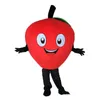 Performance Red Apple Mascot Costume Halloween Christmas Fancy Party Cartoon Character Outfit Suit Adult Women Men Dress Outfit Carnival Unisex Adults