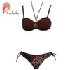 Andzhelika Sexy Leopard Bikini 2021 Summer Femmes Maillot de bain Push Up Bikini Set Maillots de bain Plage Maillot de bain Monokini 210305