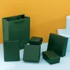 Gift Wrap Creative Box Dark Green Packaging Wedding Party Pendant Earrings Jewelry Birthday Romantic Surprise Supplies