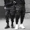 Hip Pop Cargo Broek Mannen Black Pocket Harem Joggers Harajuku Sweatpant Casual Mode Broek Streetwear Sweatpants Hombre 210715