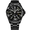 YELANG V1019 mens steel waterproof 100m tritium luminous dual calendar business automatic mechanical wrist watch T200324