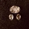 Natural Clear Quartz Crystal Loose Stone 8x12mm 10x14mm 13x18mm 15x20mm Ovala pärla Sten Cabochon Ring Ansikte 10piece / Lot