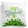 Newst. Patrick's Day Pillow Case 45 * 45cm Bomull Polyester Lucky Shamrock Clover Kasta Pillowcase Irländsk Festival Heminredning RRD12816