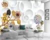 Diamond Flower Luxe 3D Wallpaper Woonkamer Slaapkamer 3D Muurschildering Wallpaper Moderne Woondecoratie Muurpapier