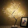 LED USB fai da te luce artificiale albero lampada interruttore tattile da tavolo albero bonsai luce decorazione domestica di Natale per la camera da letto dei bambini