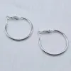 Andere 2pcs große runde silberne Ohrringe Edelstahl Piercing -Stecker und Tunnel Septum Tragus Ringkörperschmuck