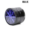 Tobacco Smoking Herb Grinders 63mm Aluminium Alloy With Clear Top Window Lighting Grinders 12 Colors