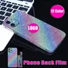 Bling buzlu telefon geri koruyucu iphone 12 12mini pro max glitter sticker filmi yan çerçeve tam paketi içerir