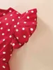 Baby Polka Dot Ruffle Trim Romper SHE