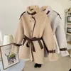 mink coat winter jacket fashion short fur set full fake women 211129