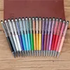 Creative DIY Blank Ballpoint Pens Students Writing Glitter pens Colorful Crystal Ball pen custom logo