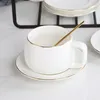 Tasses à café modernes noir mat s tasse en céramique tazas de café tasse à café et soucoupe gobelet taza creativas couple