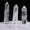 Tour de cristal blanc brut, ornement d'art, baguettes de guérison minérale, Reiki, pierre d'énergie naturelle à six côtés, capacité de piliers de quartz5064670