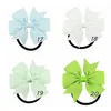 Baby Girl Hairband Rib Ribbon Bow Hair Ring Corde Elastico Bowknot Copricapo Fiore Copricapo Accessori per capelli per bambini 20 colori