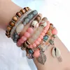 Eenvoudige Koreaanse kristal kralen armbanden voor vrouw armband natuursteen vrouwen charms polsbandje pulseira feminina