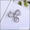 Spille, spille Gioielli Fresh Lovely Lilla Cubic Zirconia Per donna Uomo Suit Dress Spille smaltate Aessories Luxury Flower Broche Luxe Drop Deliv