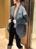 Women's Jackets Women 's Jacket Spring And Autumn Korean Style Youth Patchwork Denim Street Knitted Cardigan