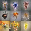 Lâmpadas de parede de vidro colorido Chihuly Lâmpadas de LED Lâmpadas de parede de vidro soprado antigas de 18 por 24 polegadas Luz montada na sala de jantar