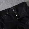 Men's Jeans Style Fashion Male Black Tide Holes Made Old Cashew Flower Stretch Slim Fit For Men And Woman High Street