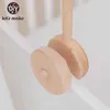 Let's Make Baby Wooden Bed Bell Bracket Mobile Hanging Rattles Toy Hanger Baby Crib Mobile Bed Bell Wood Toy Holder Arm Bracket 211021